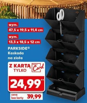 Kaskada na zioła Parkside promocja w Kaufland