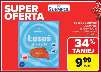 Łosoś atlantycki Suempol promocja w Carrefour Market