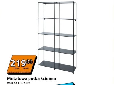 Metalowa półka ścienna 98 x 33 x 175 cm promocja w Action