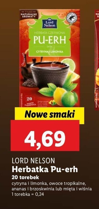 Herbata owoce tropikalne Lord nelson pu-erh promocja w Lidl