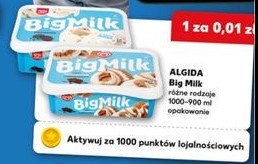 Lody ciasteczko Algida big milk promocja