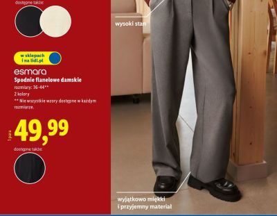 Spodnie flanelowe damskie  promocja w Lidl
