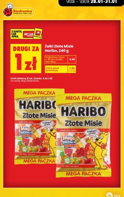 Żelki Złote Misie 240 g promocja w Biedronka