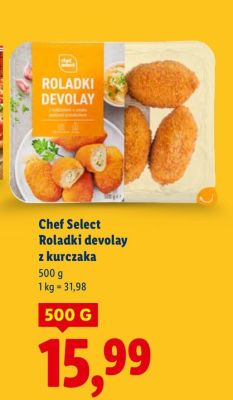 Roladki devolay z kurczaka Chef Select promocja w Lidl