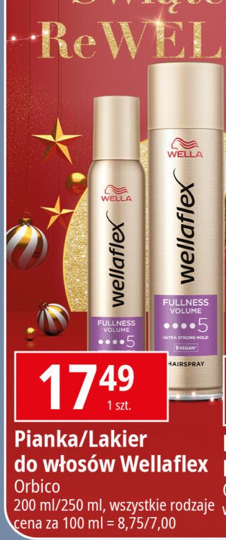 Lakier do włosów fullness volume Wellaflex promocja