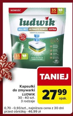 Kapsułki do zmywarki LUDWIK 30-40 szt. 3 rodzaje promocja w Carrefour Express