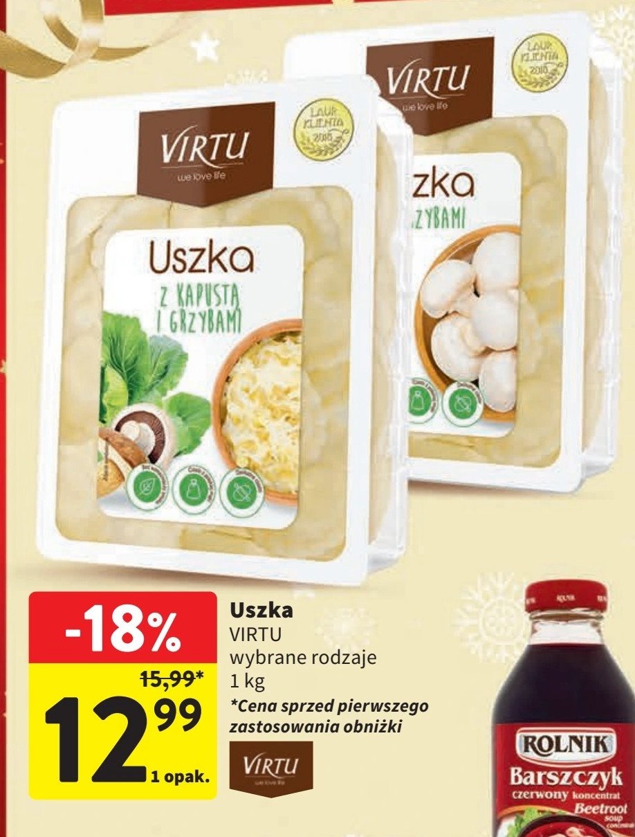 Uszka z grzybami Virtu promocja