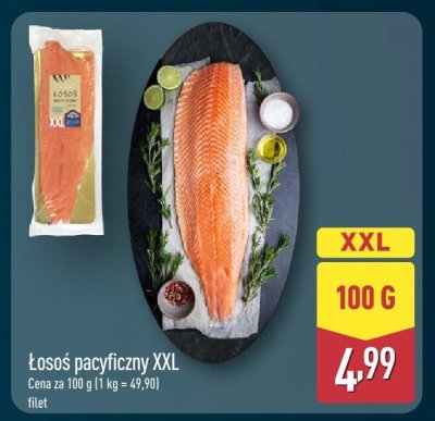 Łosoś pacyficzny XXL filet promocja w Aldi