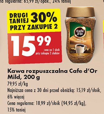 Kawa Cafe d'or mild promocja w Biedronka