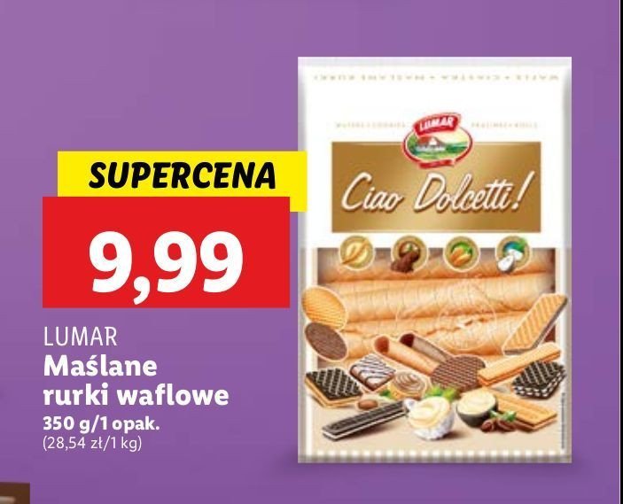 Rurki maślane waflowe Lumar promocja