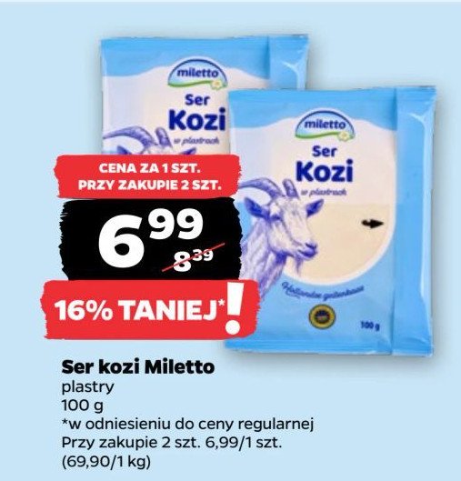 Ser kozi plastry Miletto promocja