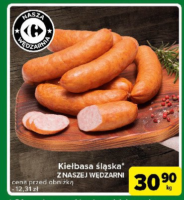 Kiełbasa śląska Z naszej wędzarni promocja w Carrefour Express