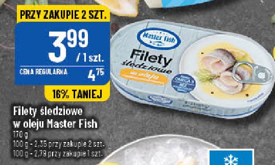 Filety śledziowe w oleju Master fish promocja