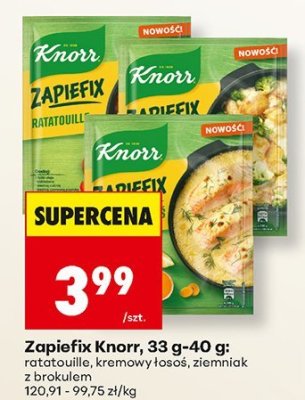 Zapiefix Knorr, 33 g-40 g: ratatouille, kremowy łosoś, ziemiak z brokułem promocja w Biedronka
