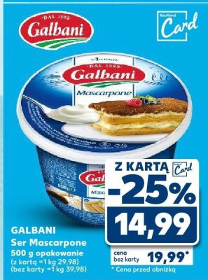 Ser Mascarpone Galbani promocja w Kaufland