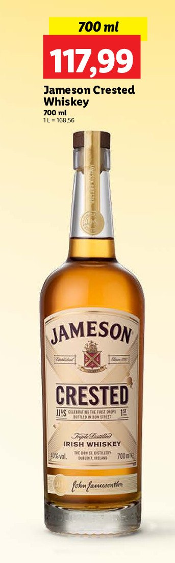 Whiskey Jameson crested promocja w Lidl