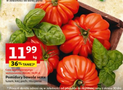 Pomidory bawole serce promocja w Auchan