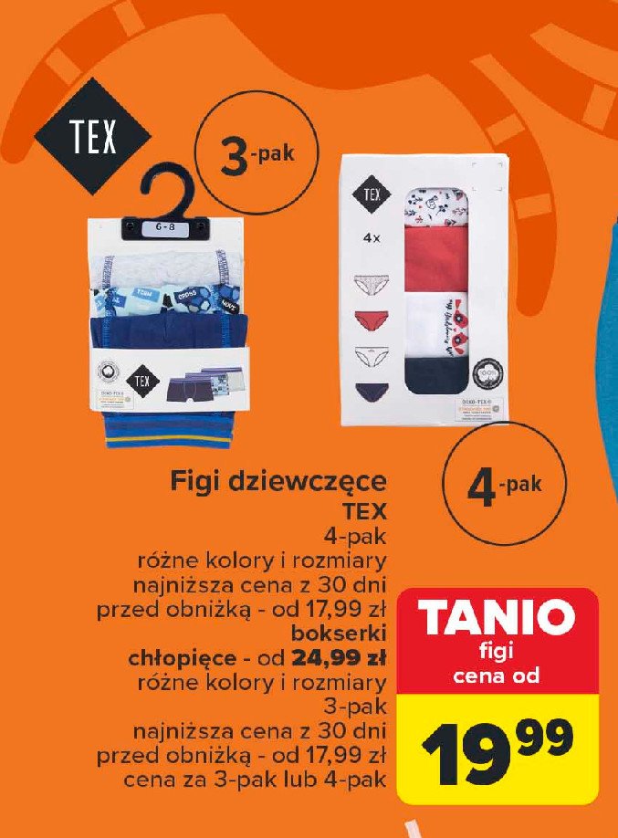 Slipy chłopiece Tex promocja