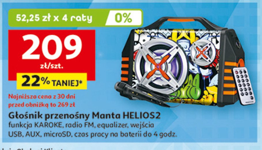 Głośnik spk1005 helios 2 Manta promocja