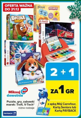 Puzzle, gry, zabawki marek: Trefl, V-Tech różne rodzaje promocja w Carrefour Market