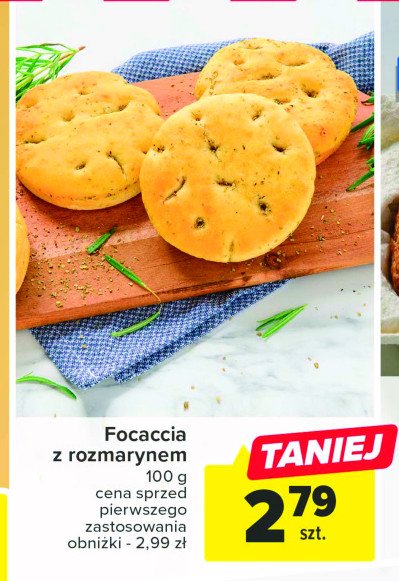 Focaccia z rozmarynem promocja
