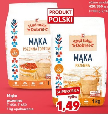 Mąka pszenna 450 promocja w Kaufland