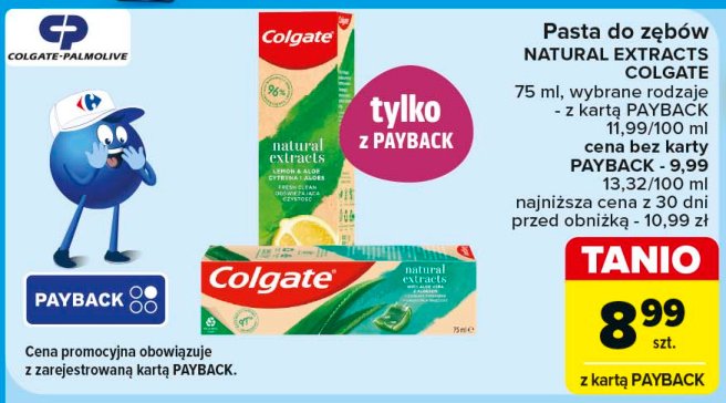 Pasta do zębów lemon & aloe Colgate natural extracts promocja