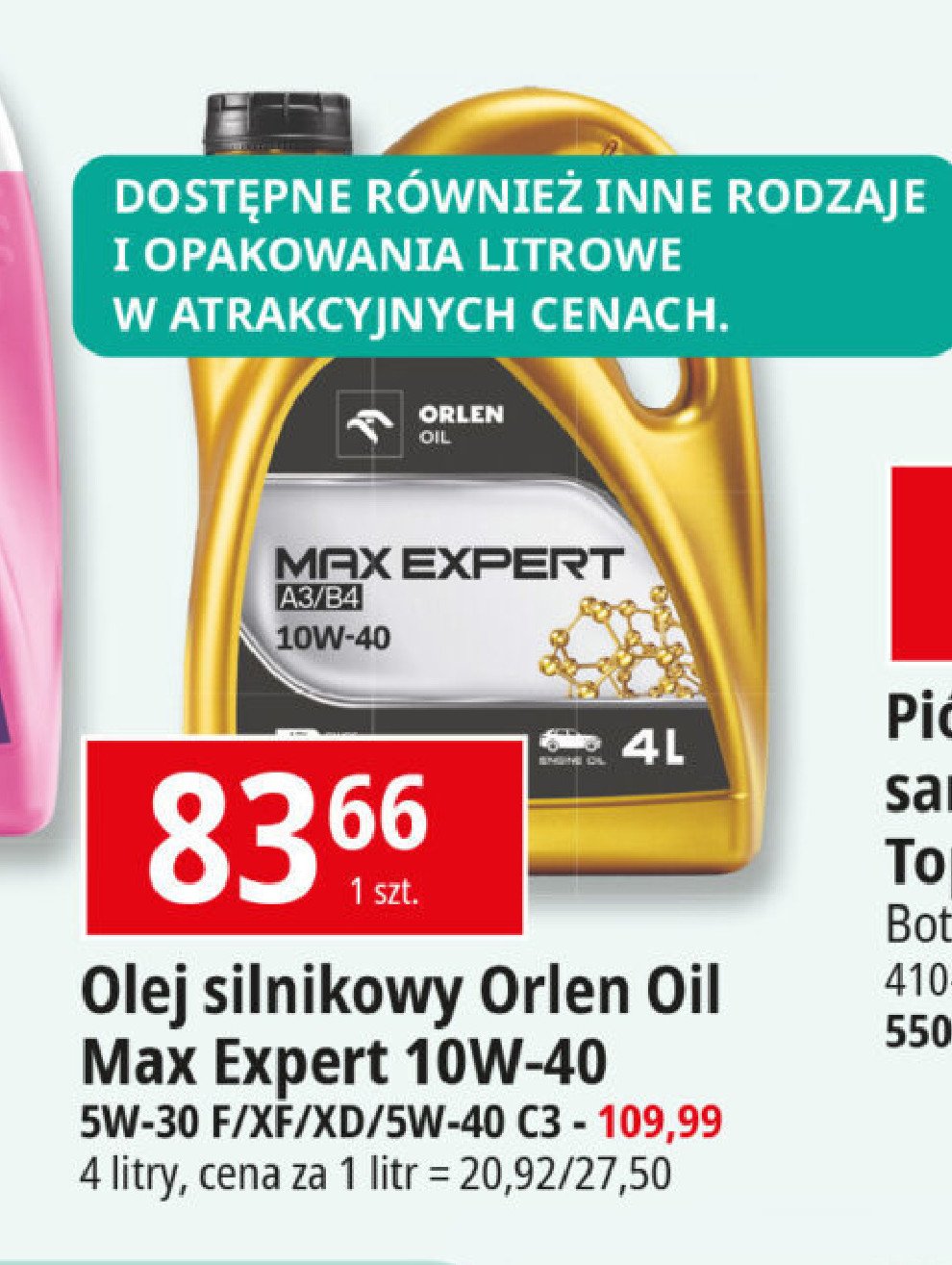 Olej silnikowy max expert 10w-40 Orlen oil promocja