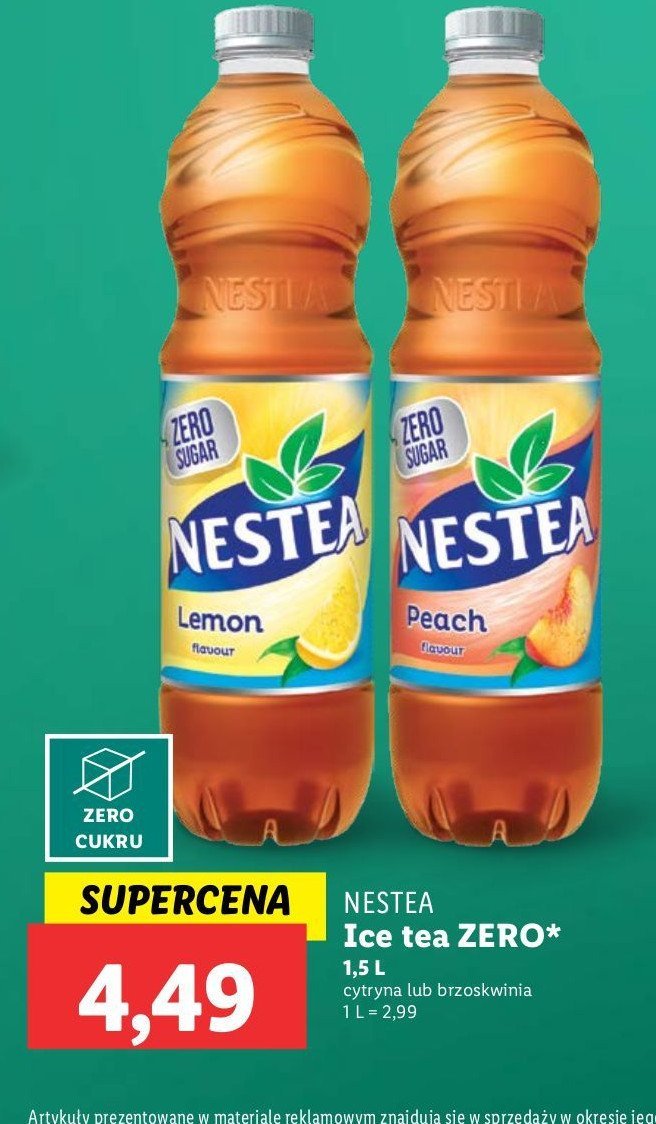 Napój peach zero Nestea promocja