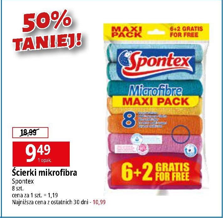 Ściereczki z mikrofibry Spontex promocja