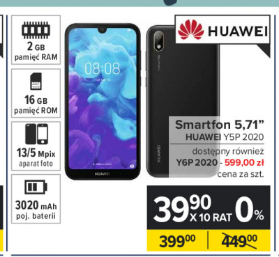 Smartfon y6p 2020 Huawei promocja