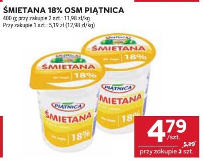 Śmietana 18%  promocja w Stokrotka
