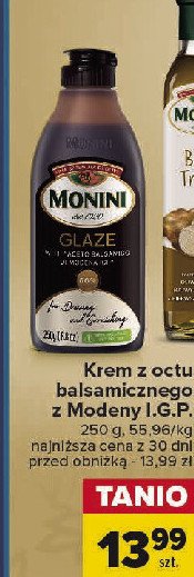 Krem z octu balsamicznego z modeny Monini glaze promocja
