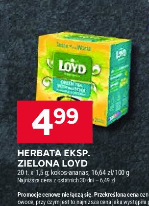 Herbata zielona Loyd tea promocja