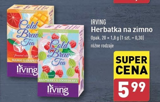 Herbatka mango & grapefruit Irving cold brew tea promocja