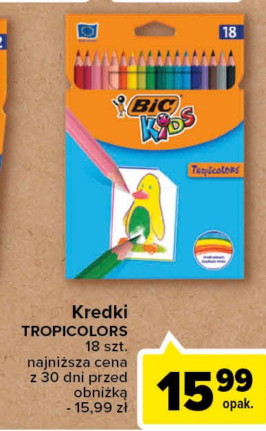 Kredki ołówkowe tropicolor Bic promocja