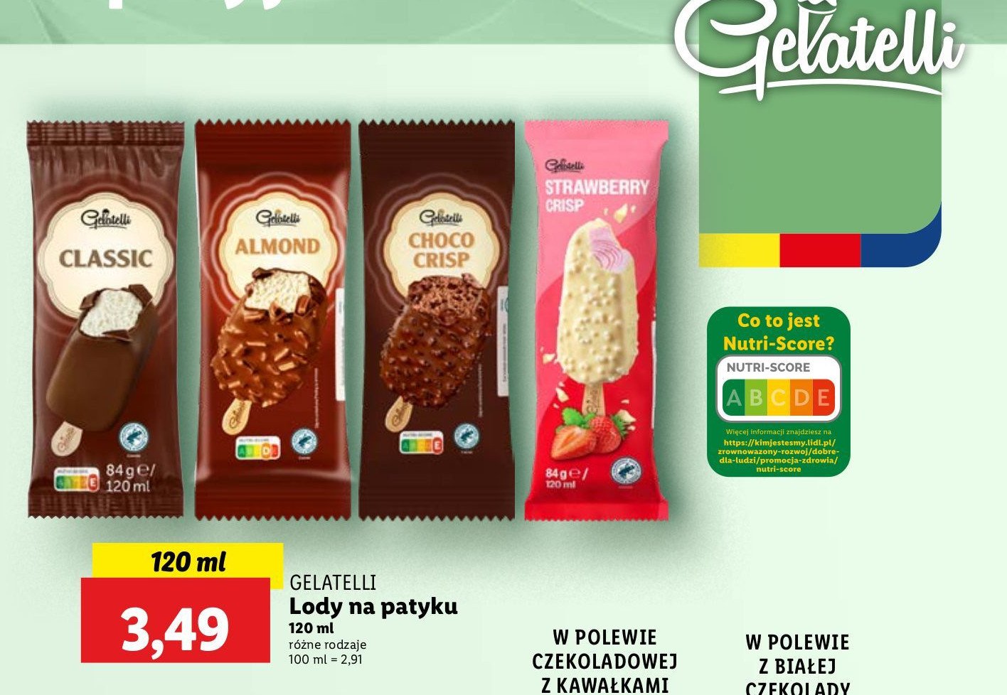 Lód strawberry crisp Gelatelli promocja w Lidl