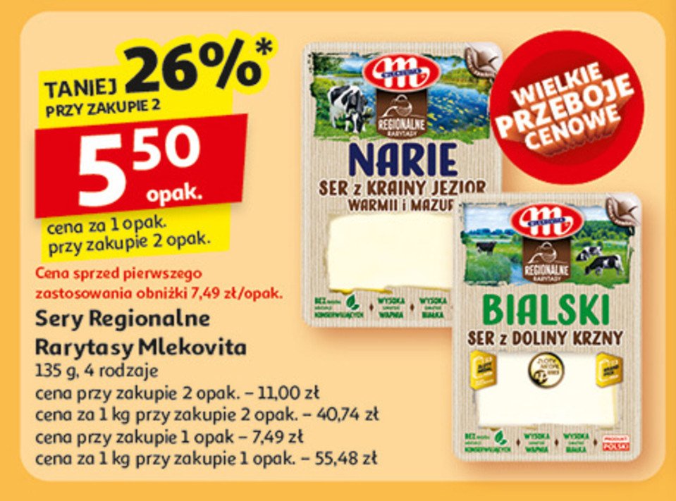 Ser bialski Mlekovita promocja w Auchan