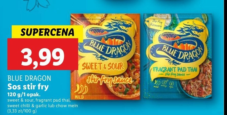 Sos chow mein Blue dragon promocja