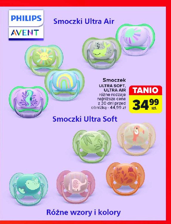 Smoczki świecące ultra air 0-6 scf376/12 Philips avent promocja