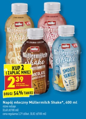 Napój mleczny banana twist Mullermilch shake promocja