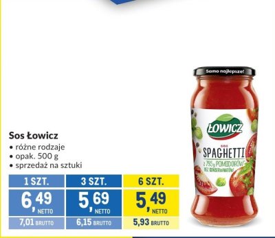 Sos Łowicz Spaghetti różne rodzaje promocja w Makro