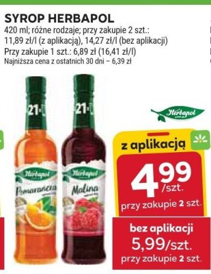 Syrop Herbapol Pomarańcza/Malina promocja w Stokrotka