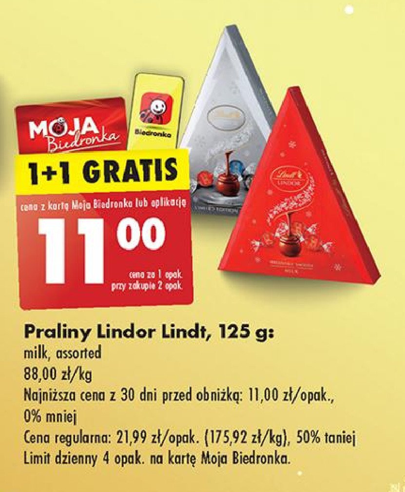 Bombonierka assorted choinka Lindt lindor promocja