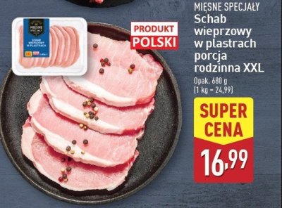 Schab wieprzowy bez ko艣ci - plastry Mi臋sne specja艂y zawsze 艣wie偶e (aldi) promocja