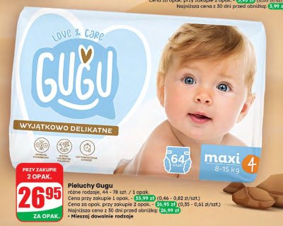 Pieluchy różne rodzaje, 44 - 78 szt. / 1 opak. promocja w Dino