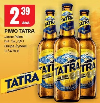 Piwo Tatra Jasne Pełne promocja w Chorten
