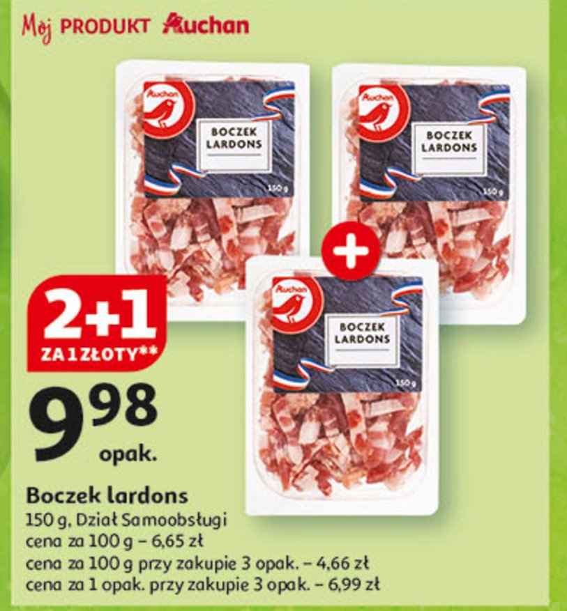 Boczek lardons Auchan promocja