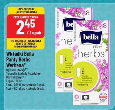 Wkładki Bella Panty Herbs Verbena promocja w POLOmarket