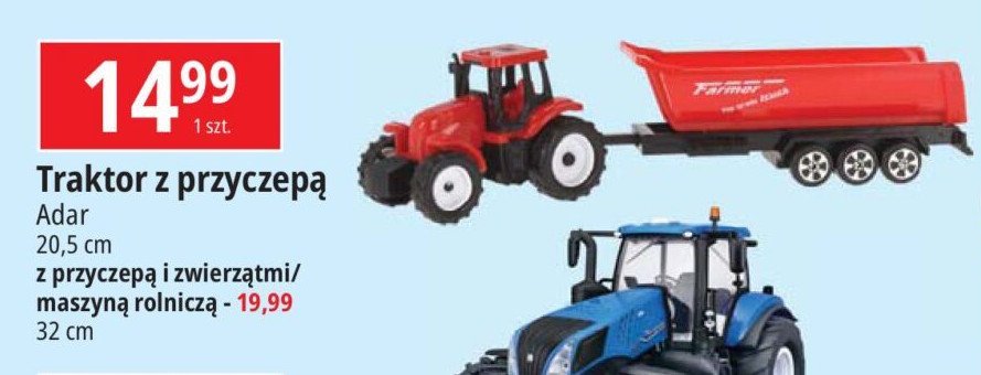 Traktor z przyczepą 20.5 cm Adar promocja